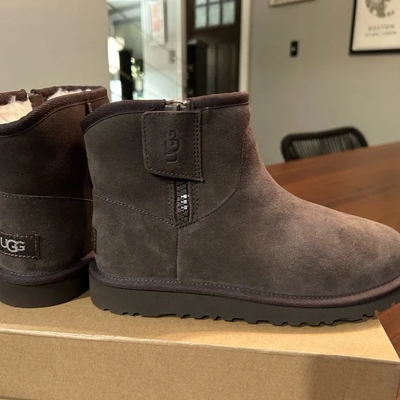 UGG | Shoes | Ugg Dark Brown Ankle Boots | Poshmark display picture 1